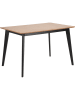 Actona Eettafel "Roxby" eikenkleurig/zwart - (B)120 x (H)76 x (D)80 cm