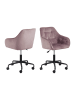 Actona Bureaustoel "Brooke" rosé - (B)59 x (H)88,5 x (D)58,5 cm