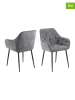 Actona 2-delige set: eetkamerstoelen "Brooke" grijs - (B)58 x (H)83 x (D)55 cm