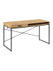 Actona Schreibtisch "Seaford" in Hellbraun/ Schwarz - (B)140 x (H)76 x (T)58 cm