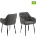 Actona 2-delige set: eetkamerstoelen "Brooke" grijs - (B)74 x (H)81 x (D)77,5 cm