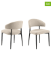 Actona 2-delige set: eetkamerstoelen "Edina" beige - (B)56 x (H)77 x (D)55 cm
