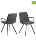 Actona 2-delige set: eetkamerstoelen "Selina" donkergrijs - (H)85 cm