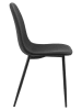 Actona 4-delige set: eetkamerstoelen "Celia" zwart - (B)44 x (H)86 x (D)54 cm