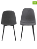 Actona 4-delige set: eetkamerstoelen "Celia" grijs - (B)54 x (H)86 x (D)44 cm