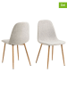 Actona 4-delige set: eetkamerstoelen "Celia" lichtgrijs - (B)44 x (H)86 x (D)54 cm