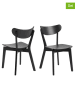 Actona 2er-Set: Esszimmerstühle "Roxby" in Schwarz - (B)45 x (H)79,5 x (T)55 cm