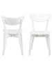 Actona Krzesła (2 szt.) "Roxby" w kolorze białym do jadalni - 45 x 79,5 x 55 cm
