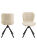 Actona 2-delige set: eetkamerstoelen "Batilda" crème - (B)46,5 x (H)81 x (D)53 cm