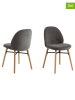 Actona 2-delige set: eetkamerstoelen "Sophia" donkergrijs - (B)54 x (H)82,5 x (D)46 cm