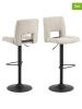 Actona 2er-Set: Barhocker "Sylvia" in Beige/ Schwarz - (B)41,5 x (H)115 x (T)52 cm