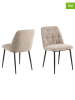 Actona 2-delige set: eetkamerstoelen "Brooke" lichtroze - (B)50 x (H)84 x (D)55 cm