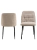 Actona 2-delige set: eetkamerstoelen "Brooke" lichtroze - (B)50 x (H)84 x (D)55 cm