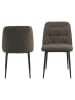 Actona 2-delige set: eetkamerstoelen "Brooke" taupe - (B)50 x (H)84 x (D)55 cm