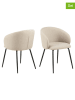 Actona 2-delige set: eetkamerstoelen "Eleanor" beige - (B)55,5 x (H)79 x (D)55 cm