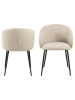 Actona 2-delige set: eetkamerstoelen "Eleanor" beige - (B)55,5 x (H)79 x (D)55 cm