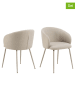 Actona 2-delige set: eetkamerstoelen "Eleanor" beige - (B)55,5 x (H)79 x (D)55 cm