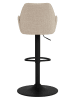 Actona Barhocker "Glenda" in Beige/ Schwarz - (B)52,5 x (H)114 x (T)52 cm