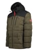 Geographical Norway Doorgestikte jas "Cachot" kaki/zwart