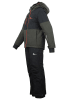 Peak Mountain 2tlg. Ski-/ Snowboardoutfit "Eruby" in Khaki/ Schwarz