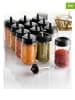 Violeta Home 12er-Set: Gewürzgläser in Schwarz - 300 ml