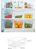 Violeta Home 3er-Set: Kühlschrank-Organizer in Transparent - (B)32,5 x (H)10 x (T)20 cm