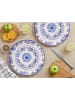 Violeta Home Talerze (6 szt.) w kolorze biało-niebieskim do serwowania - Ø 25,5 cm
