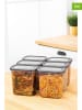 Violeta Home Pojemniki (6 szt.) w kolorze antracytowym - 1,15 l