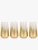 Violeta Home 4-delige set: glazen goudkleurig - 470 ml