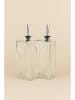 Violeta Home 2er-Set: Ölspender in Transparent/ Silber - (H)16,5 cm