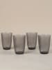 Violeta Home 4-delige set: glazen grijs - 395 ml