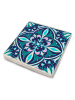 Violeta Home 4-delige set: onderzetters blauw/turquoise - (L)10 x (B)10 cm