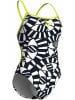 Arena Badeanzug in Gelb/ Schwarz/ Weiß