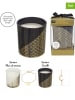 Rétro Chic 2tlg. Duftkerze in Schwarz/ Gold (Überraschungsprodukt)
