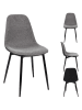 Rétro Chic 4er-Set: Esszimmerstühle in Grau/ Schwarz - (B)44,5 x (H)85,5 x (T)53 cm