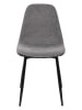 Rétro Chic 4-delige set: eetkamerstoelen "Memphis" grijs/zwart - (H)85,5 cm