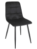 Rétro Chic Esszimmerstuhl ''Mateo'' in Schwarz - (B)45 x (H)88 x (T)52 cm