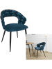 Rétro Chic Esszimmerstuhl ''Sawyer'' in Petrol - (B)63 x (H)83 x (T)54 cm