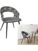 Rétro Chic Esszimmerstuhl ''Sawyer'' in Grau - (B)62 x (H)83 x (T)54 cm