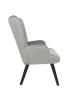 Rétro Chic Sessel ''Giulia''  in Grau - (B)68 x (H)96 x (T)75 cm