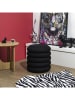 Rétro Chic Puf "Atome" w kolorze czarnym - wys. 44 x Ø 38 cm