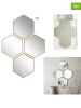 THE HOME DECO FACTORY 4-delige set: spiegels goudkleurig - (B)23 x (H)20 cm