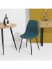 Rétro Chic 4er-Set: Stühle ''Atome'' in Petrol - (B)44 x (H)86 x (T)54 cm