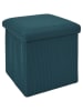 Rétro Chic Aufbewahrungshocker "Atome" in Petrol - (B)38 x (H)38 x (T)38 cm