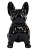 Rétro Chic Dekoobjekt "Bulldog" in Schwarz - (B)28 x (H)30 x (T)16 cm