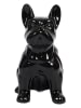 Rétro Chic Dekoracja "Bulldog" w kolorze czarnym - 19 x 20 x 12 cm