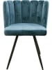 Rétro Chic 2-delige set: fauteuils "Ariel" blauw - (B)52,5 x (H)79,7 x (D)50,5 cm
