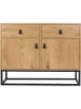 DOCK avenue Sideboard "Abbott" in Natur/ Schwarz - (B)100 x (H)80 x (T)29 cm