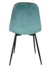 Rétro Chic Esszimmerstuhl "Giulia" in Blau - (B)42,5 x (H)87 x (T)44 cm