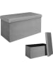 The Home Deco Kids Sitztruhe "Giulia" in Grau - (B)77 x (H)38 x (T)38 cm